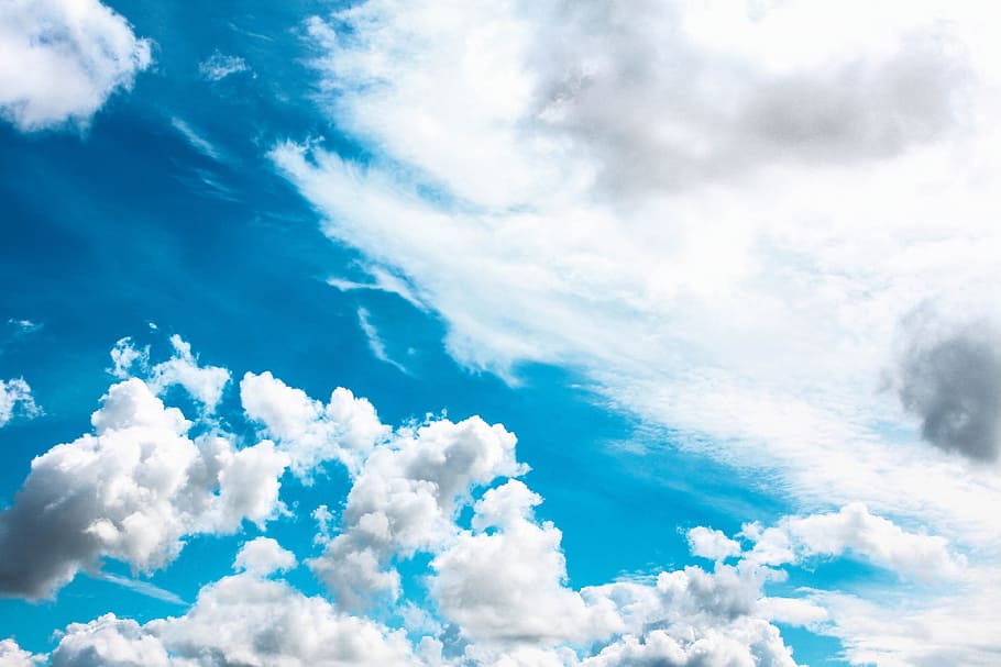 Blue Sky White Clouds, Nature, Cloud - Cloud - HD Wallpaper 
