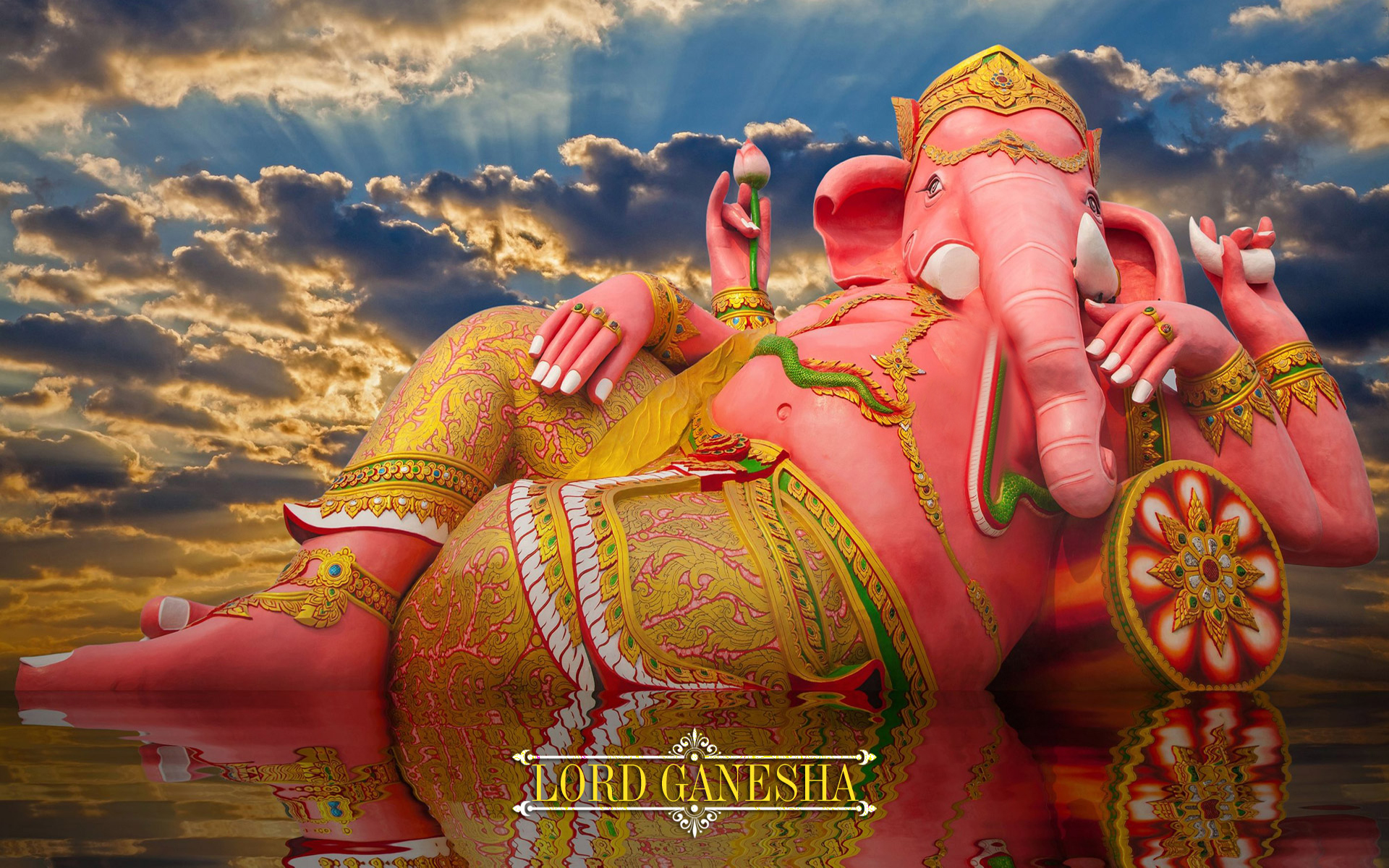 Lord Ganesha Free Download - Wat Saman Rattanaram Chachoengsao Thailand - HD Wallpaper 