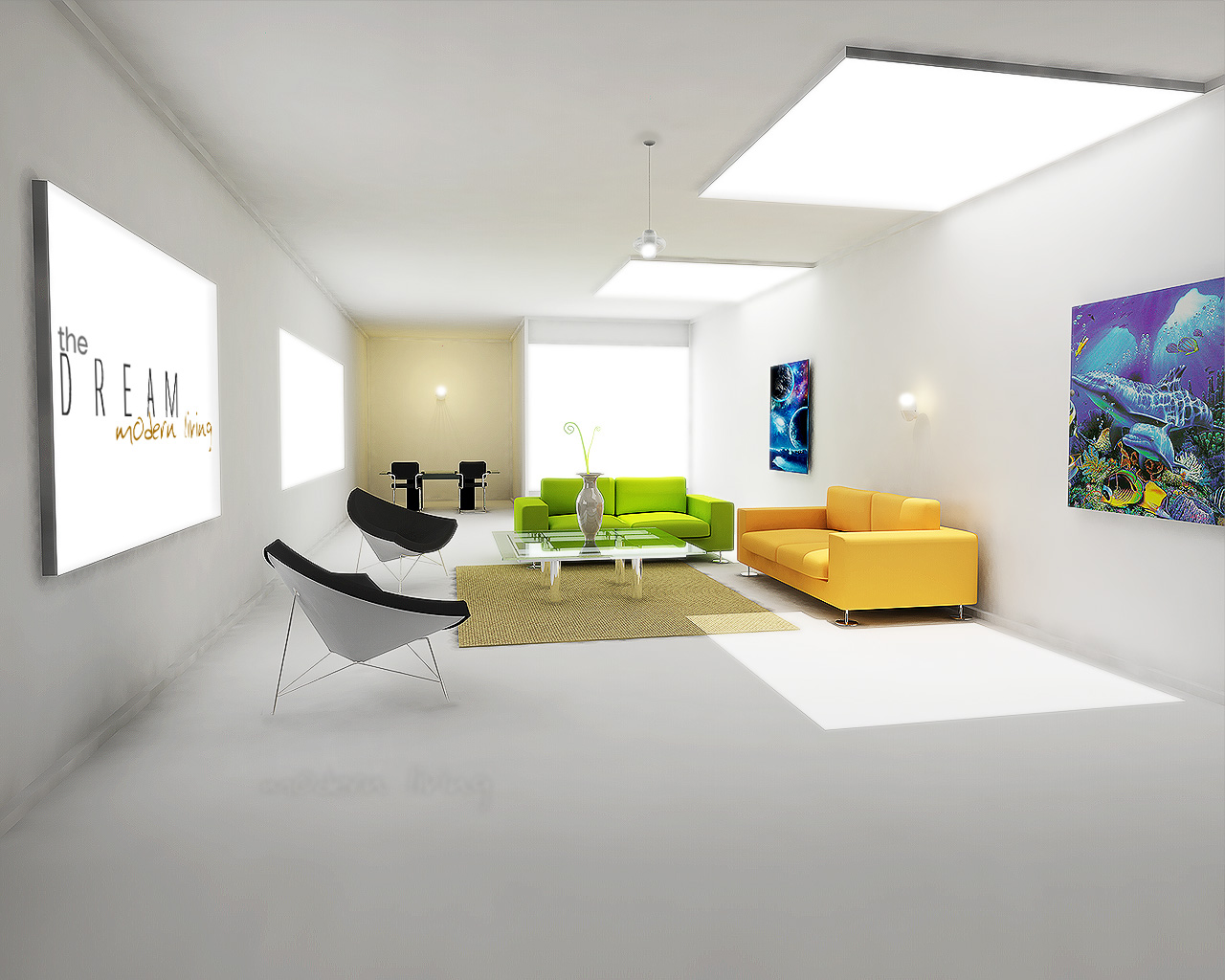 3d Concept Interior Design - HD Wallpaper 