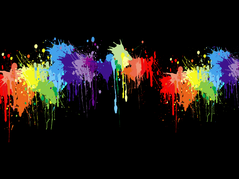 Thumb Image - Paint Splashes Black Background - HD Wallpaper 