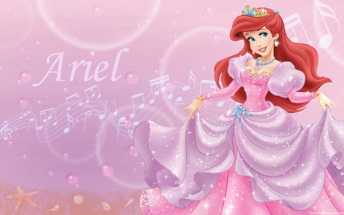 Ariel In Berwarna Merah Muda, Merah Muda - Ariel Little Mermaid Pink - HD Wallpaper 