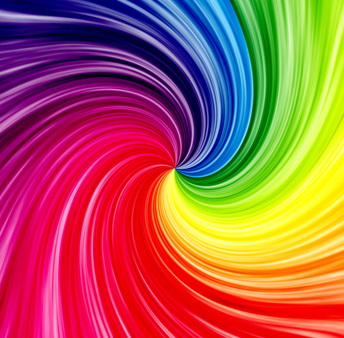 Kertas Dinding Gelombang Warna  Warni Cerah Rainbow  Swirl 