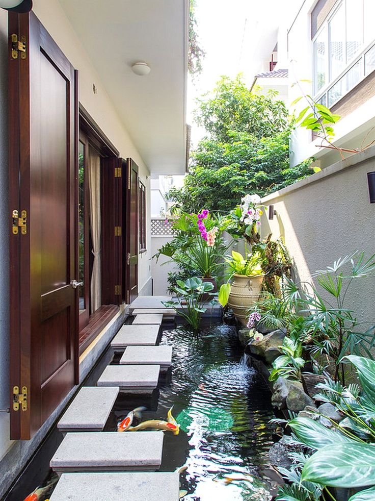 Kolam Ikan Minimalis Di Lahan Sempit Samping Rumah - Fish Pool Design - HD Wallpaper 