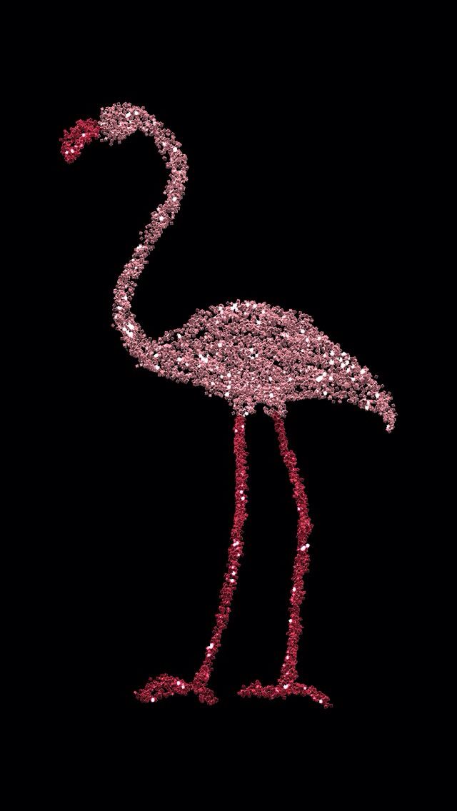 Iphone 7 Glitter Flamingo - HD Wallpaper 