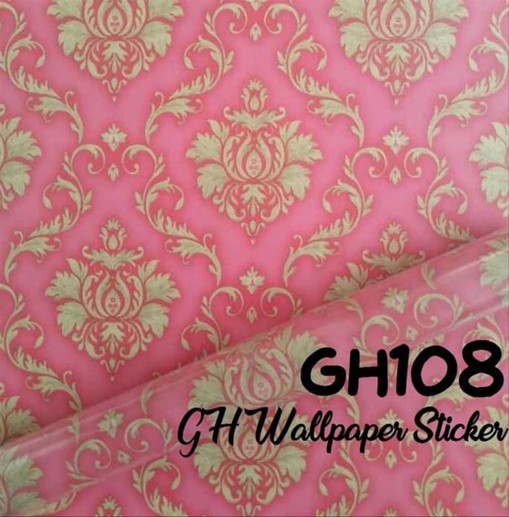 Desain Terbaru Wallpaper Batik Merah Gh108 Wallsticker - Gh108 - HD Wallpaper 
