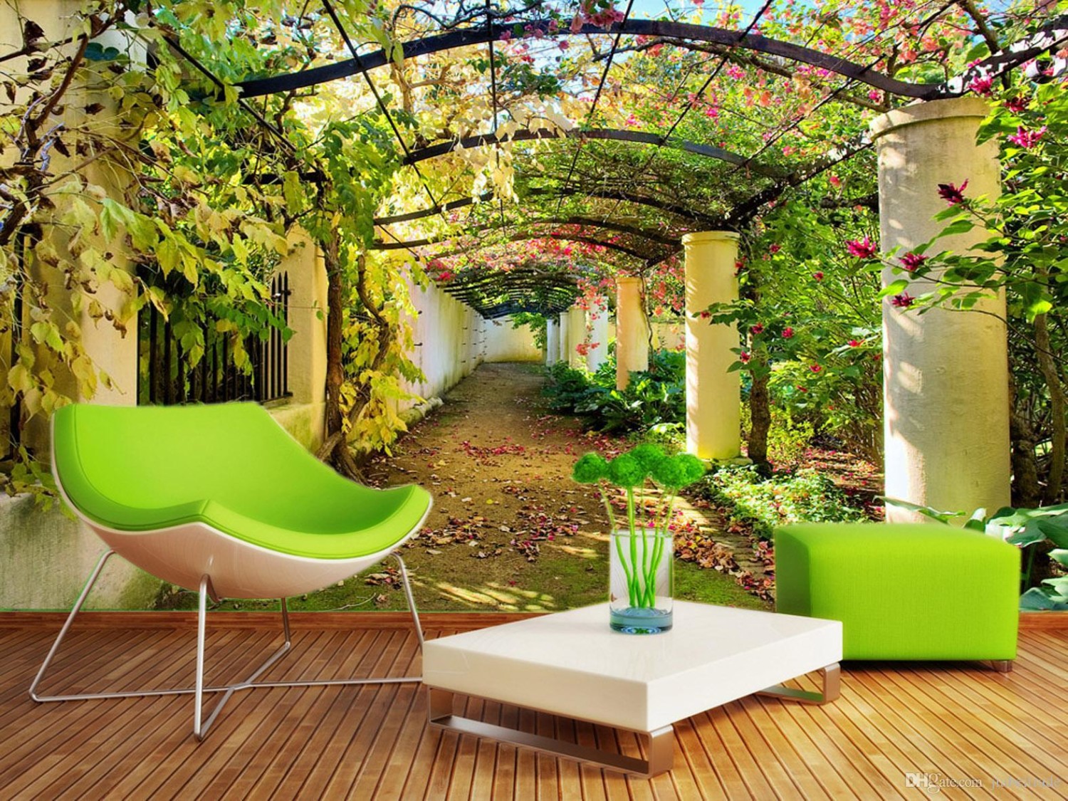 Living Room Scenery Wallpaper Ideas - HD Wallpaper 