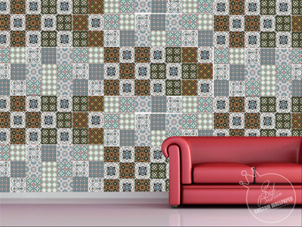 Wallpaper Dinding Custom Motif Arab - Studio Couch - HD Wallpaper 