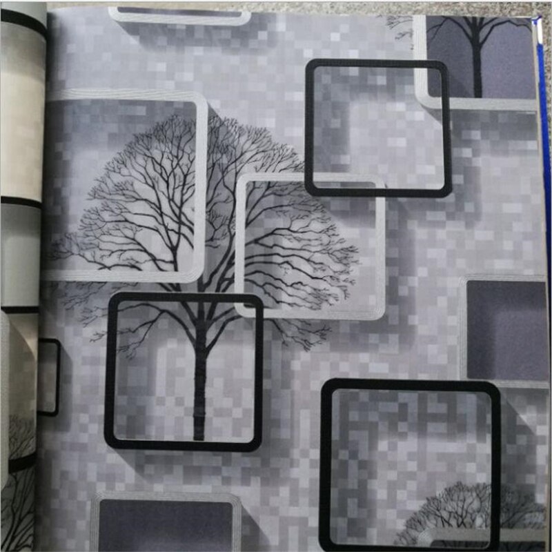 Beibehang 3d Cubical Gingham Wallpaper Abstract Black - 3d Wallpapers For Walls In Pakistan - HD Wallpaper 