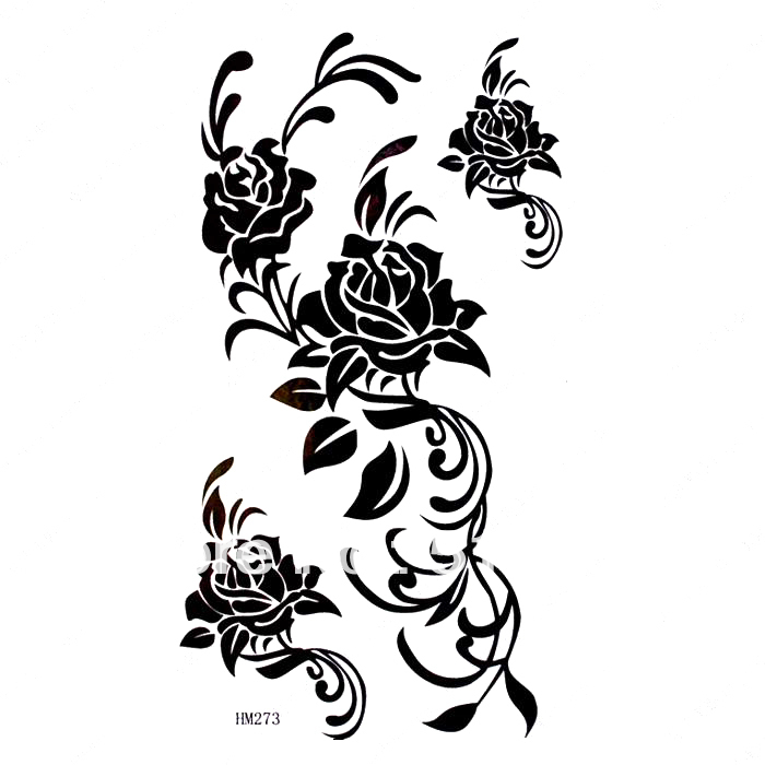 Buy Free Ship/5pcs/lot/hm273,back Rose Tattoos - Imagenes Para Transferir Blanco Y Negro - HD Wallpaper 