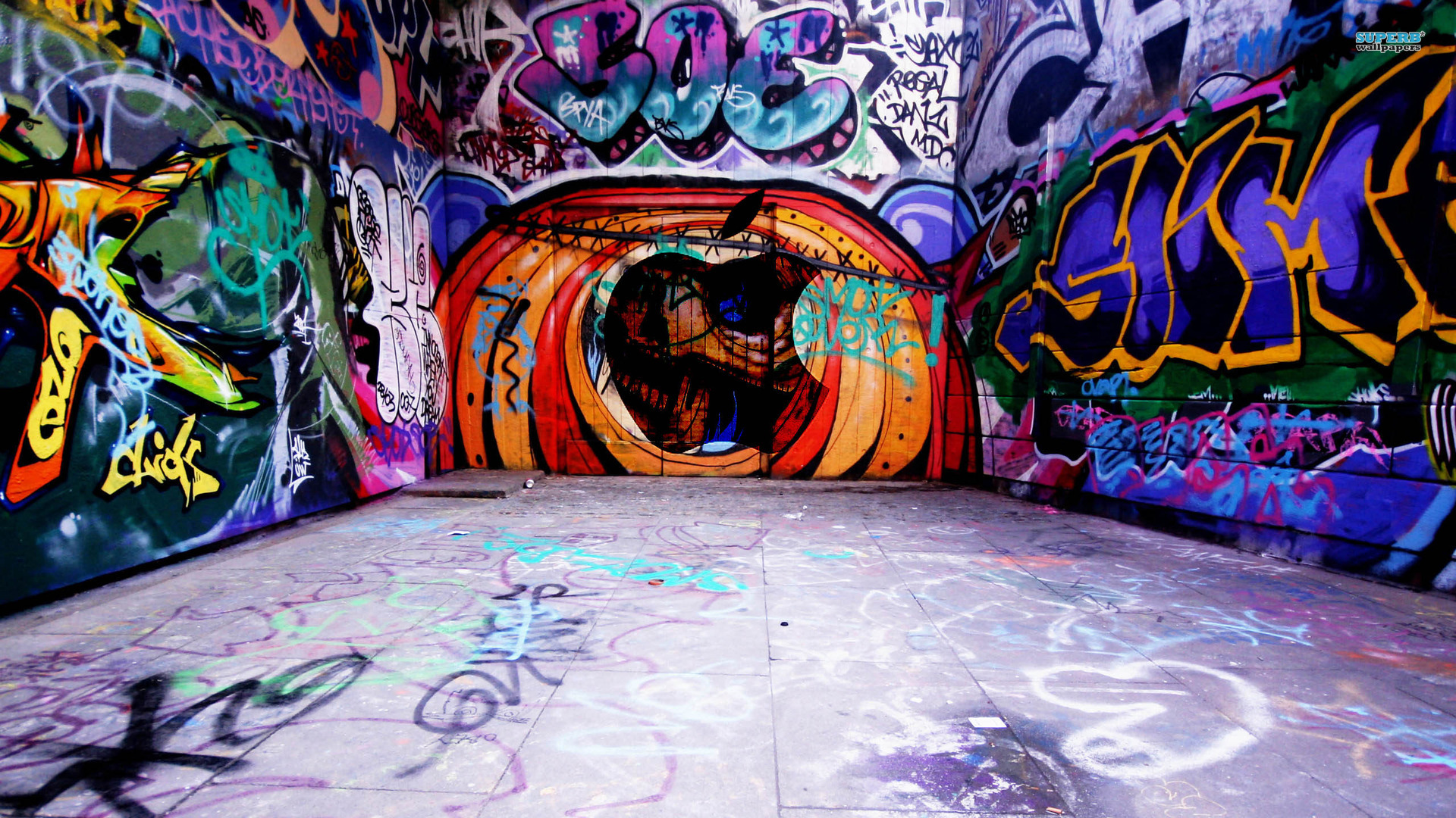 6 Kbytes, Bright, S - Graffiti Background Hip Hop - HD Wallpaper 
