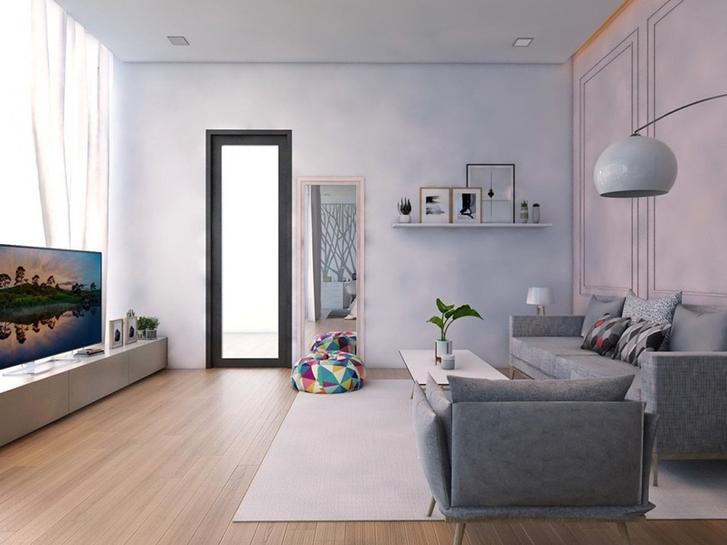 Ruang Keluarga Gaya Skandinavia - HD Wallpaper 