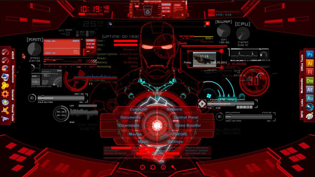 Wpqyt Pic Hwb24909 - Iron Man Jarvis Wallpaper Hd - HD Wallpaper 
