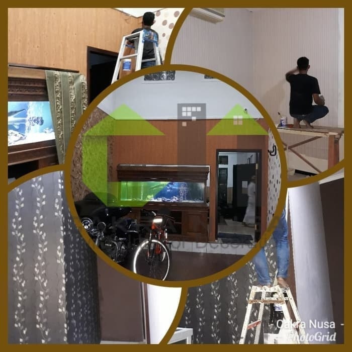 Outstanding Look Dengan Wallpaper Warna Gelap - Interior Design - HD Wallpaper 