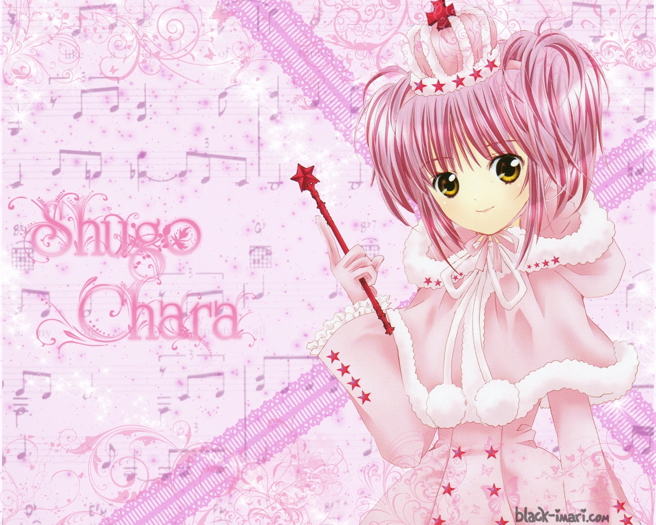 Amu-chan Berwarna Merah Muda, Merah Muda Wallpaper - Shugo Chara Amu Queen - HD Wallpaper 