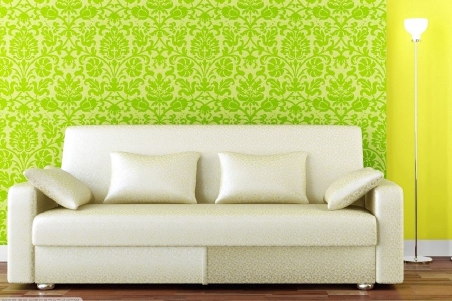 Wallpaper Dinding Hijau - Wall Colour Combination For Living Room