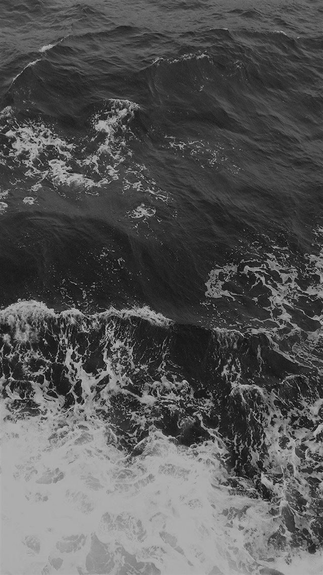 Black And White Ocean - HD Wallpaper 