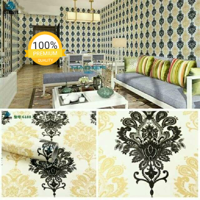 Dinding Sticker Motif Batik - HD Wallpaper 