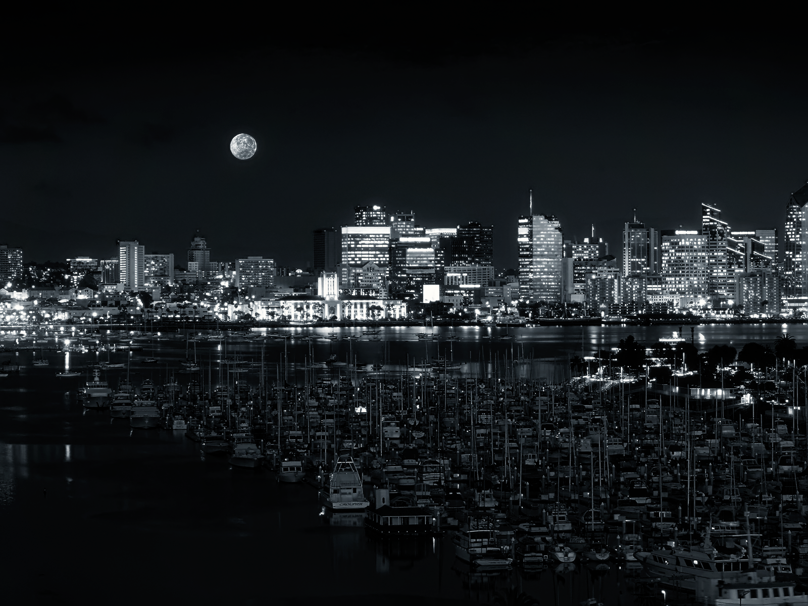 Los Angeles Black And White - HD Wallpaper 