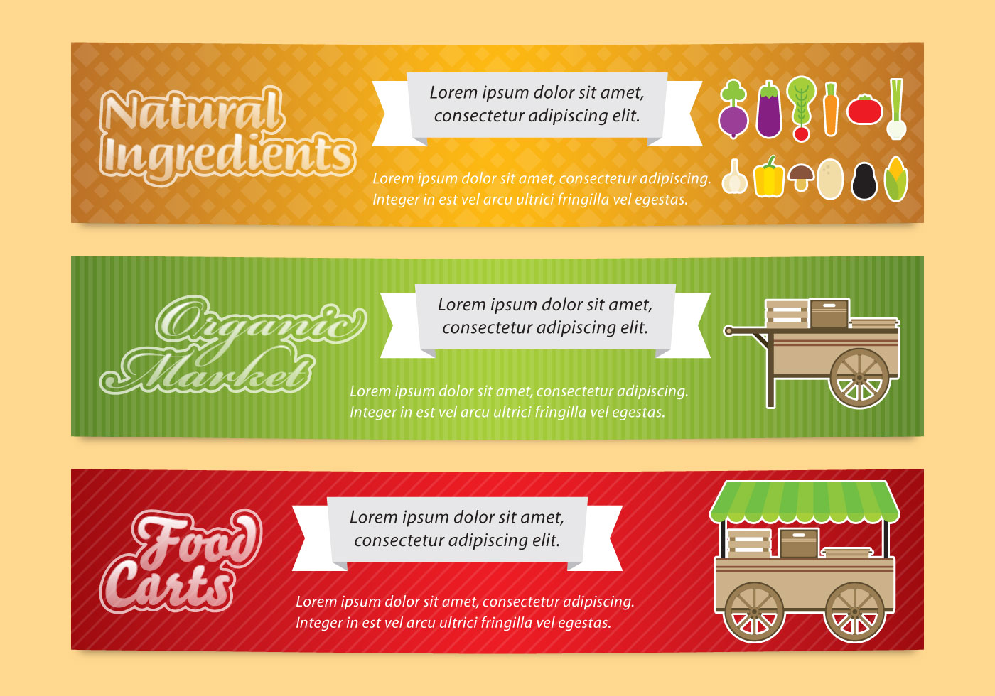 Banners Design For Food - HD Wallpaper 