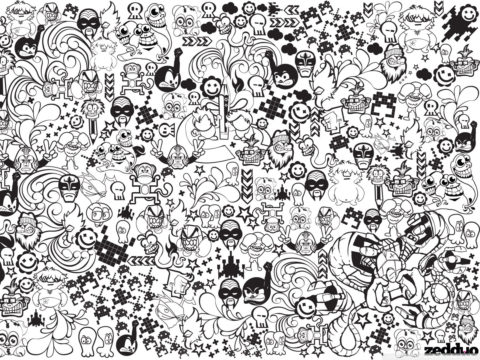 Doodle Art Hd - HD Wallpaper 