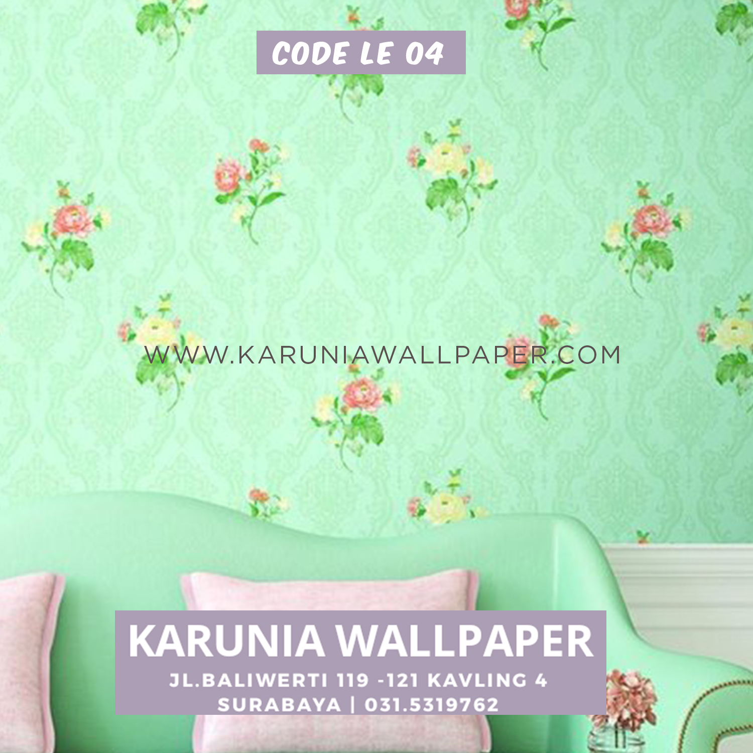 Wallpaper Dinding Hijau - Ud. Karunia Wallpaper Surabaya - HD Wallpaper 