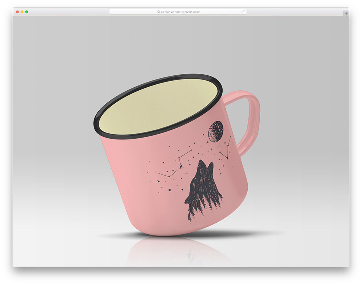 Enamel Mug Mockup Set - Coffee Cup - HD Wallpaper 