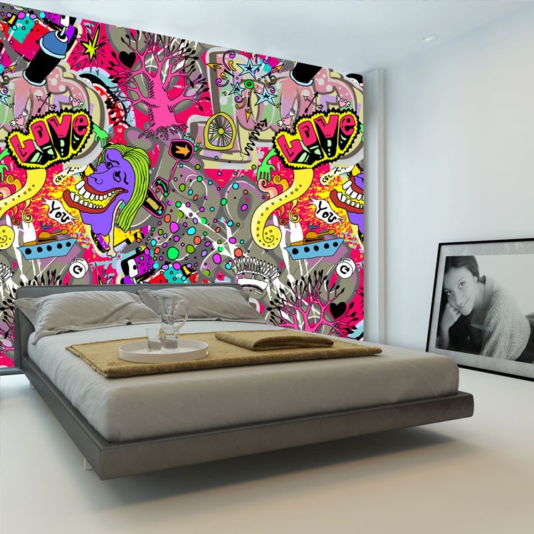 Street Art In Bedroom - HD Wallpaper 
