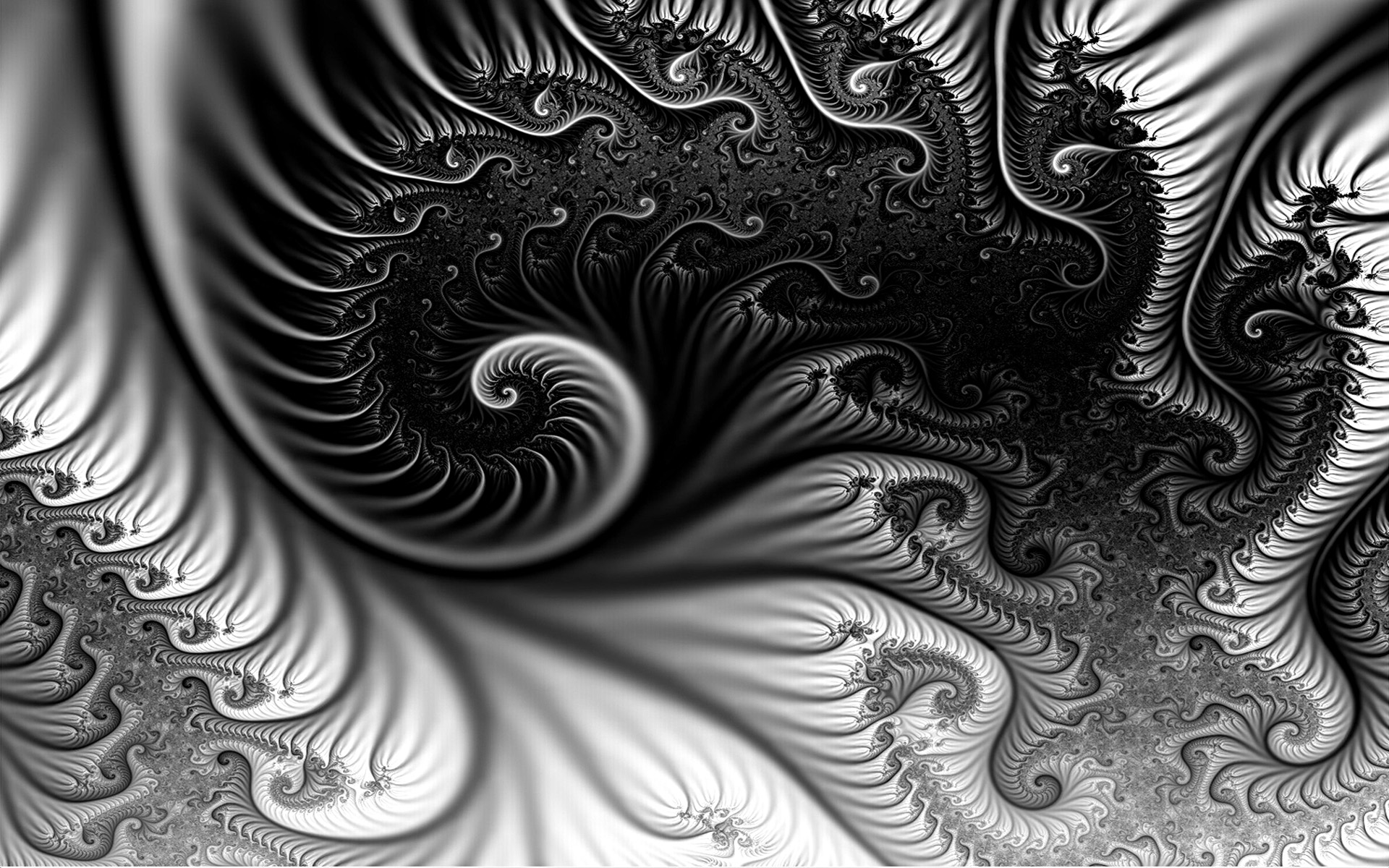 Black And White Trippy - HD Wallpaper 