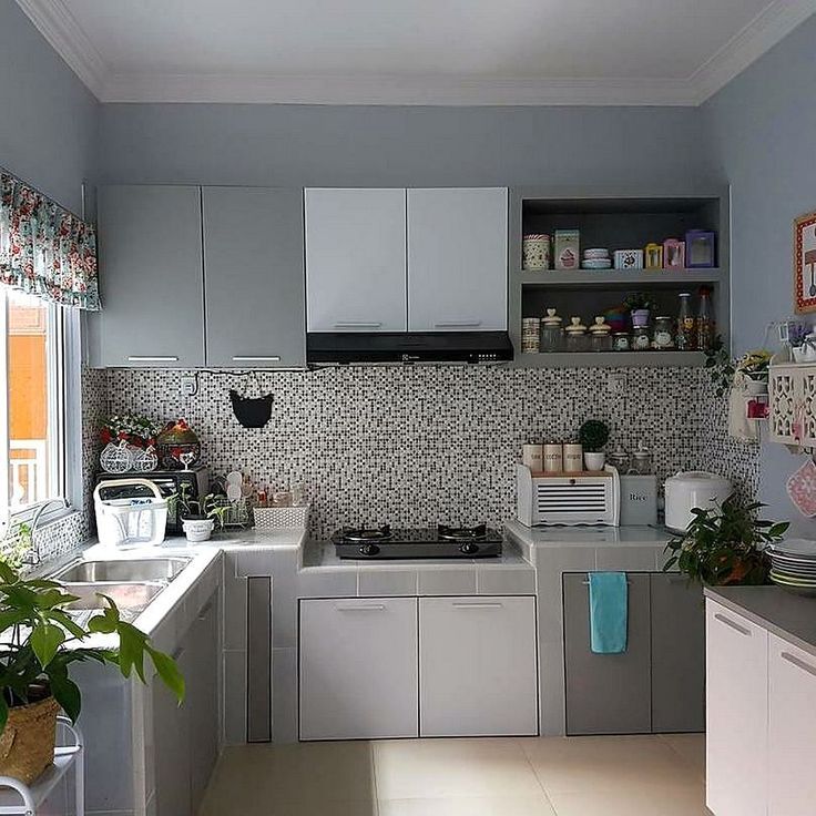 Deko Ruang Dapur Rumah Flat Berguna Model Motif Keramik - Model Dapur Minimalis Modern - HD Wallpaper 