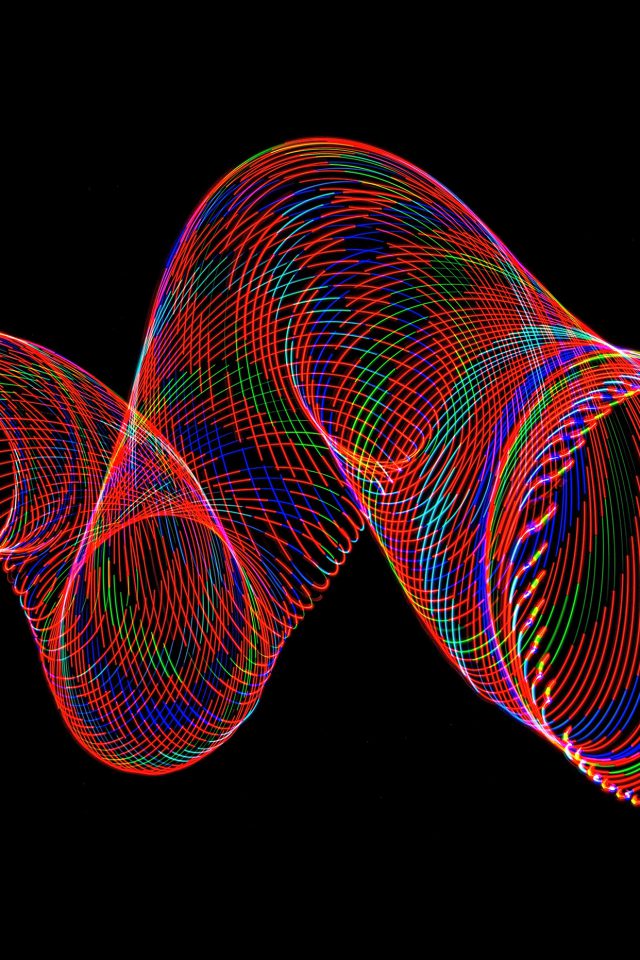 Art Pattern Red Dark Rainbow Abstract Iphone Wallpaper - Hole Abstrak Iphone 7 Plus - HD Wallpaper 