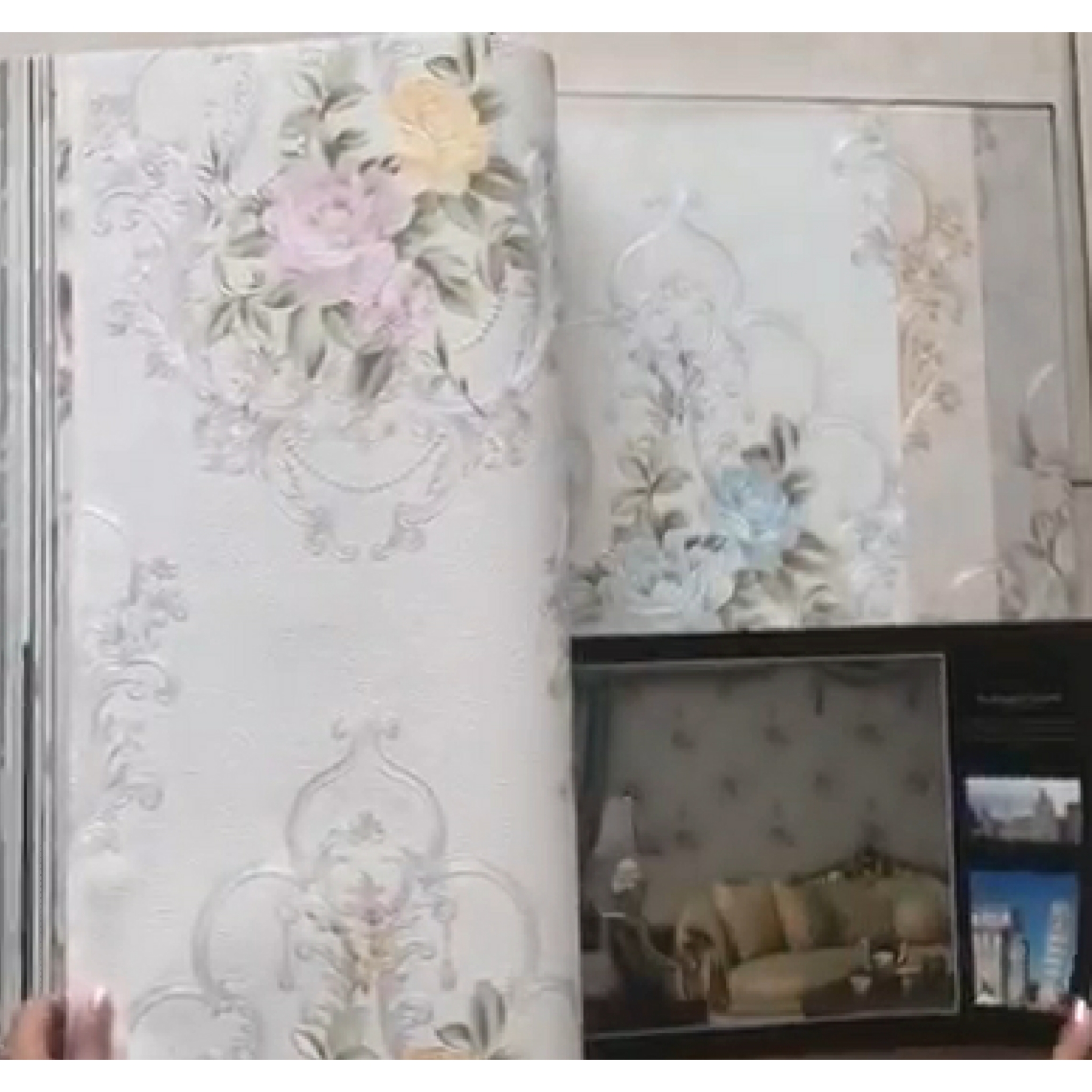 Wallpaper Dinding Murah Mewah Bahan Vinyl Bertekstur - Peony - HD Wallpaper 