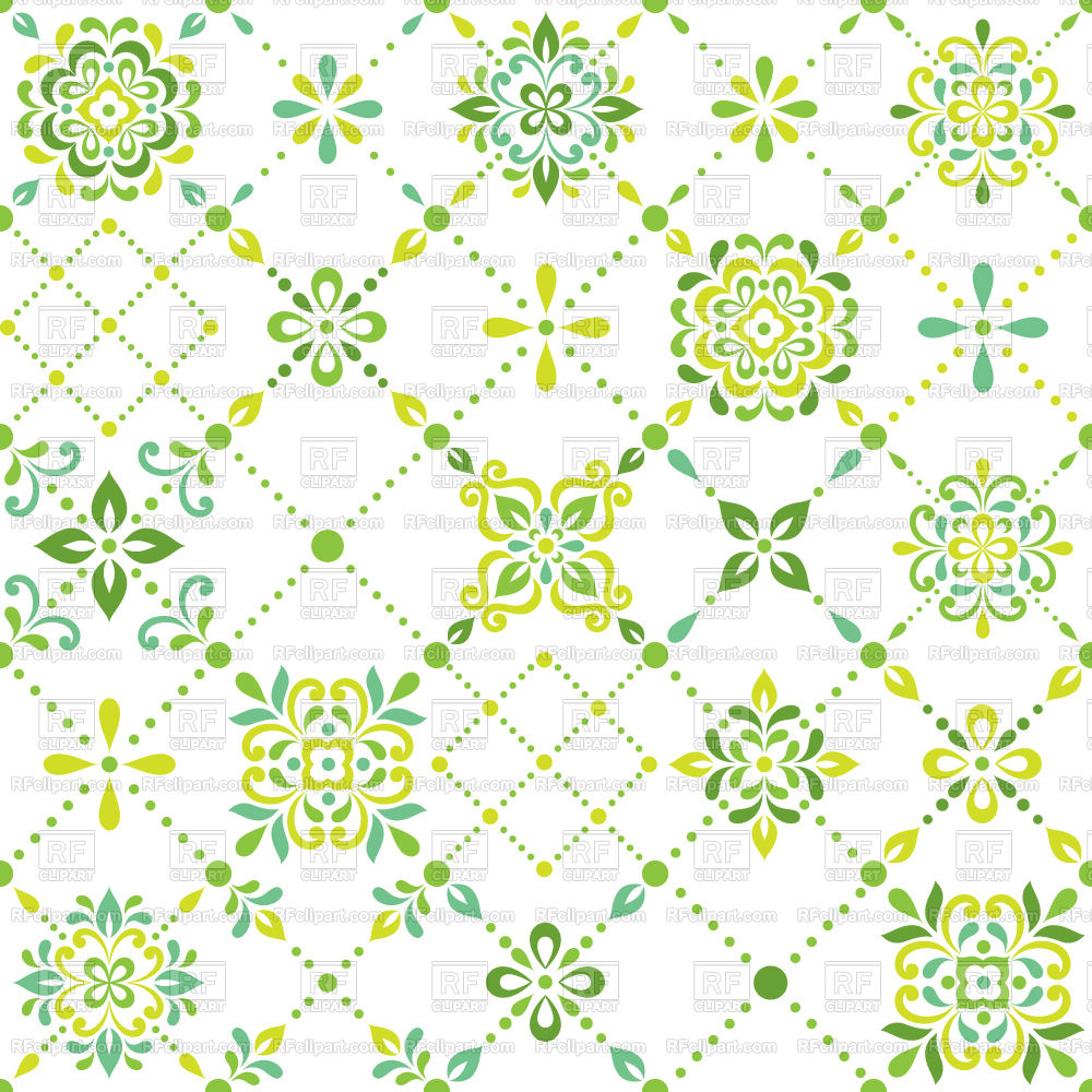 Yellow And Green Seamless Abstract Wallpaper With Stylized - Vector Graphics - HD Wallpaper 