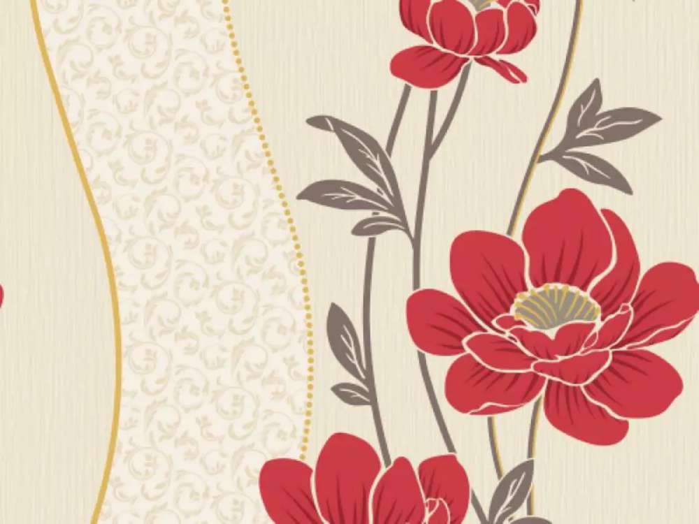 Wallpaper Dinding Motif Bunga - Ding Ding - HD Wallpaper 