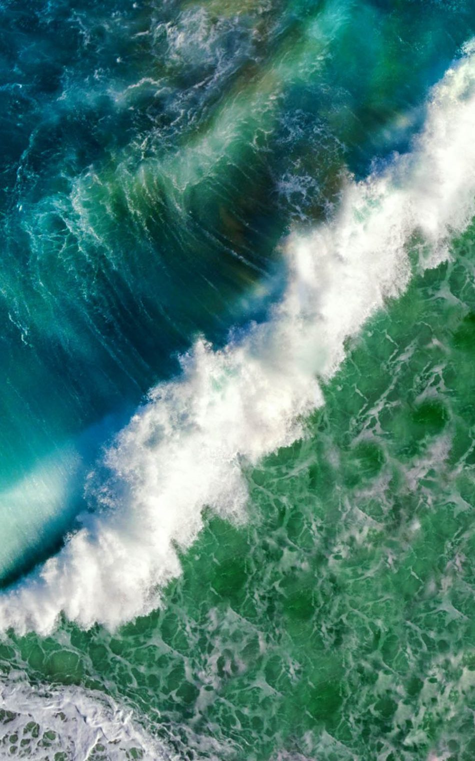 Blue Green Ocean Waves Hd Mobile Wallpaper - Blue Green Ocean Background - HD Wallpaper 
