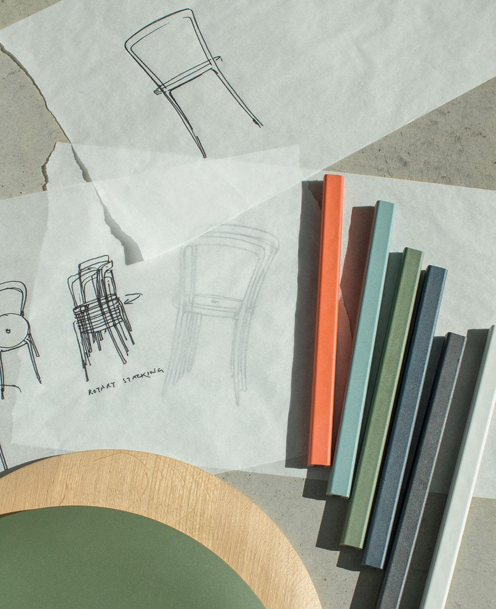 Design Sketch For Barber & Osgerby ’on And On’ Chair - Emeco Barber Osgerby - HD Wallpaper 