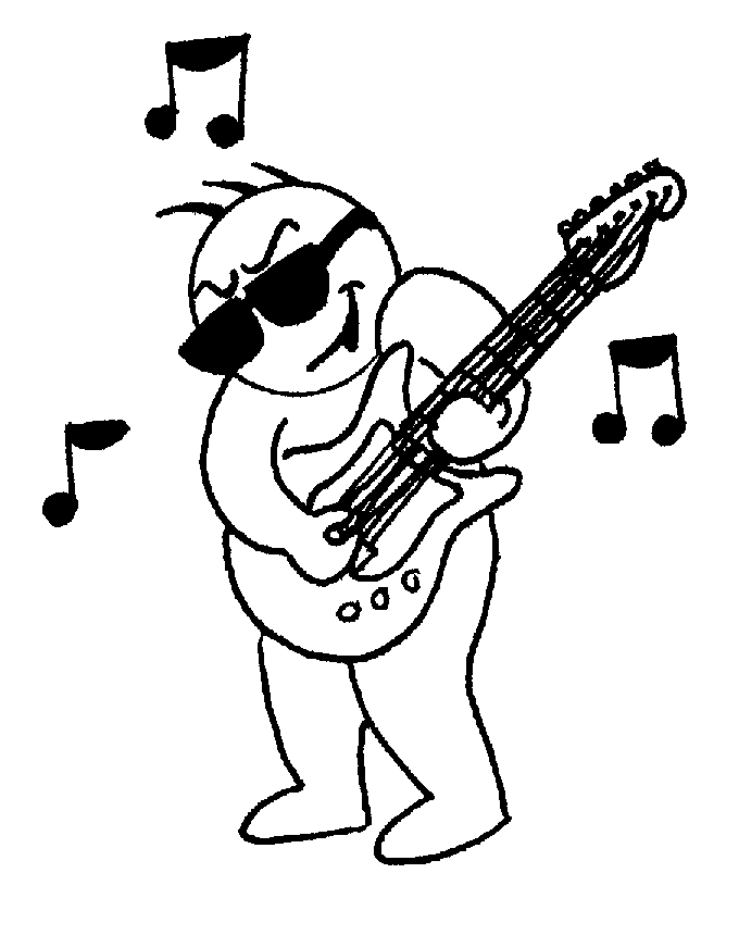 8 Gambar Dan Wallpaper Musik Yang Gaul, Unik, Lucu - Dibujos Tocando La Guitarra - HD Wallpaper 