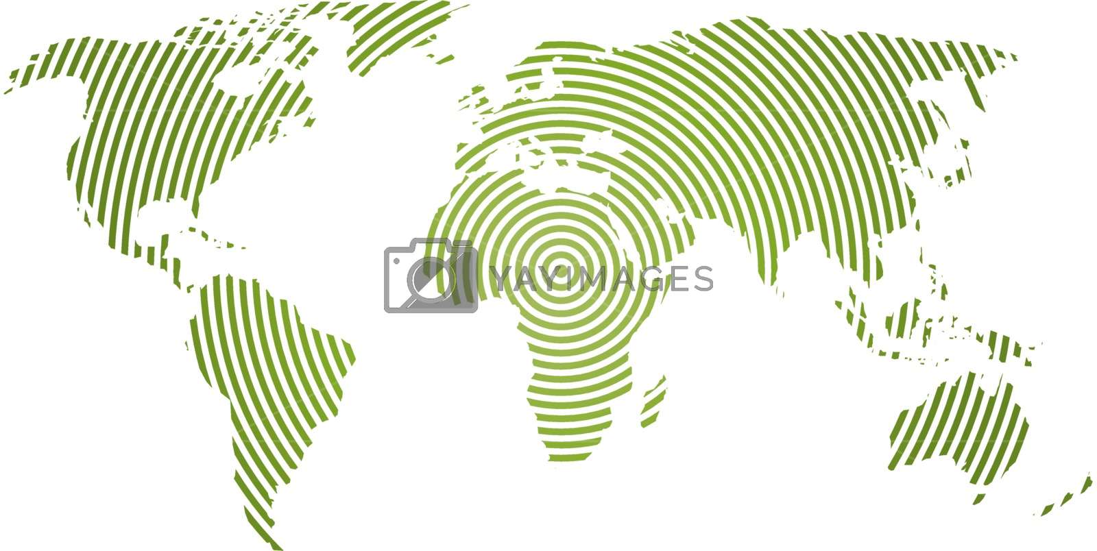 World Map Of Green Concentric Rings On White Background - South Africa And Egypt - HD Wallpaper 