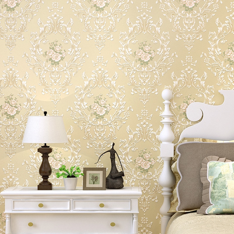 Ruang Tamu Bunga Hijau Merah - HD Wallpaper 