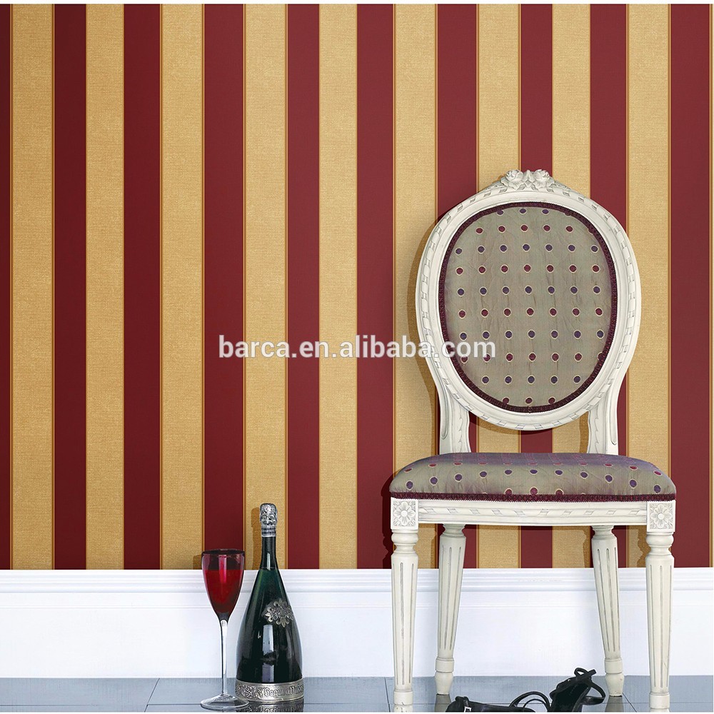 Emas Dan Merah 3d Polos Wallpaper Bergaris Wallpaper - Papier Peint Baroque Noir - HD Wallpaper 