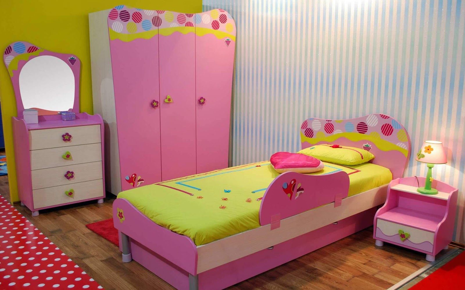 Kamar Tidur Utama Desain Anak Ada Kamar Mandi - Kids Bedroom Ideas For Small Rooms For Girls - HD Wallpaper 