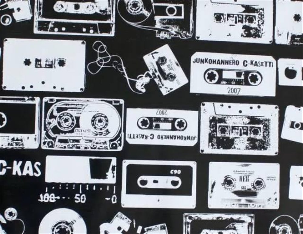 Wallpaper Dinding Murah Ruang Tamu Rumah Kamar Kaset - Kaset Jadul - HD Wallpaper 