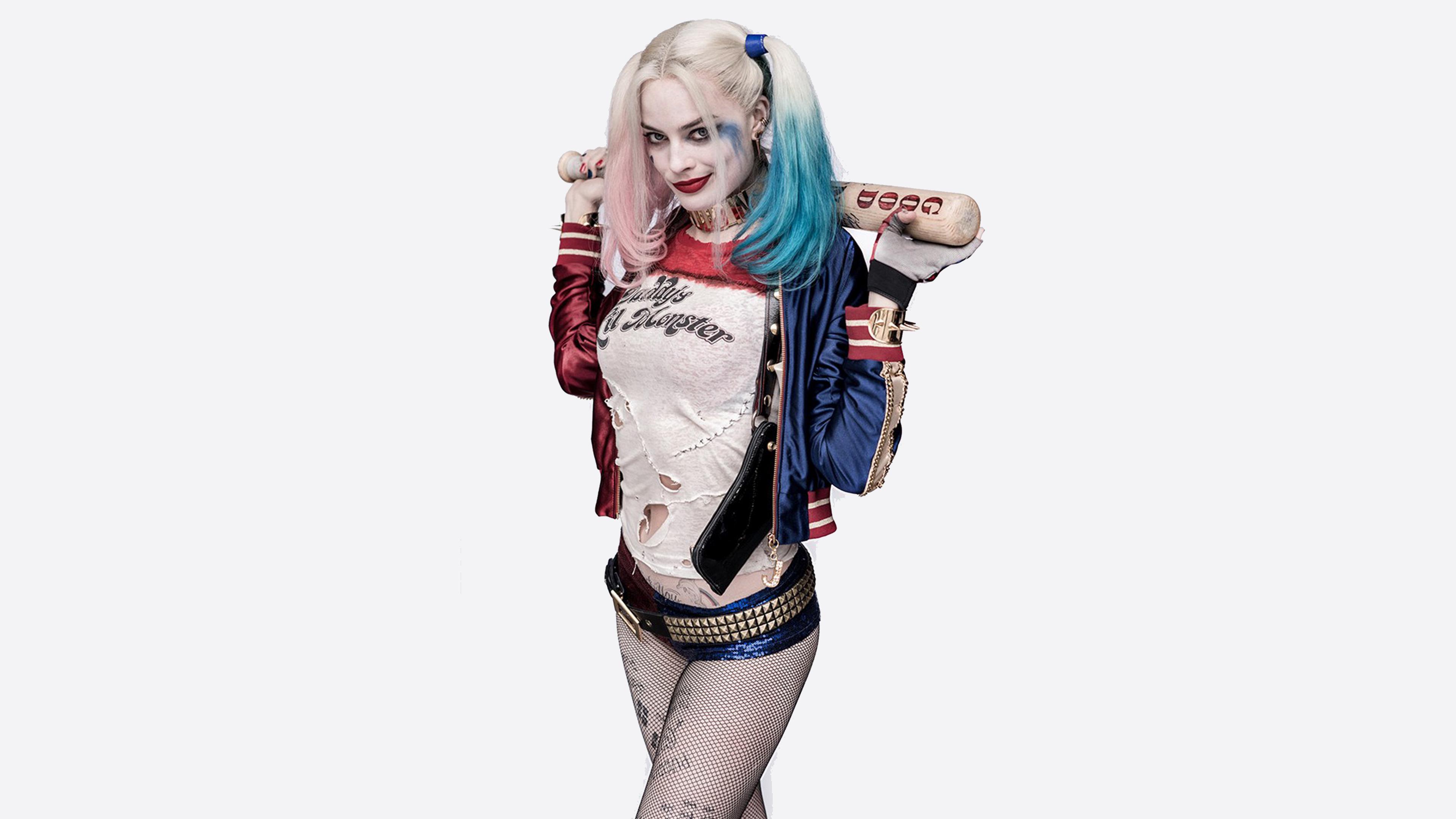 Contoh Wallpaper Hp - Harley Quinn Wallpaper White - HD Wallpaper 