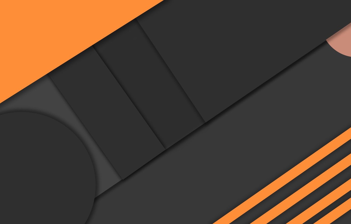 Photo Wallpaper Orange, Black, Geometry, Design, Color, - Orange And Black Phone - HD Wallpaper 