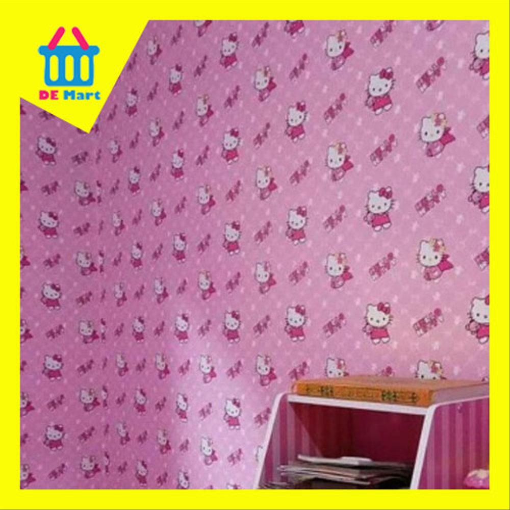 Wallpaper Hello Kitty Dekorasi Dinding Kamar Interior - Dekorasi Kamar Hello Kitty - HD Wallpaper 