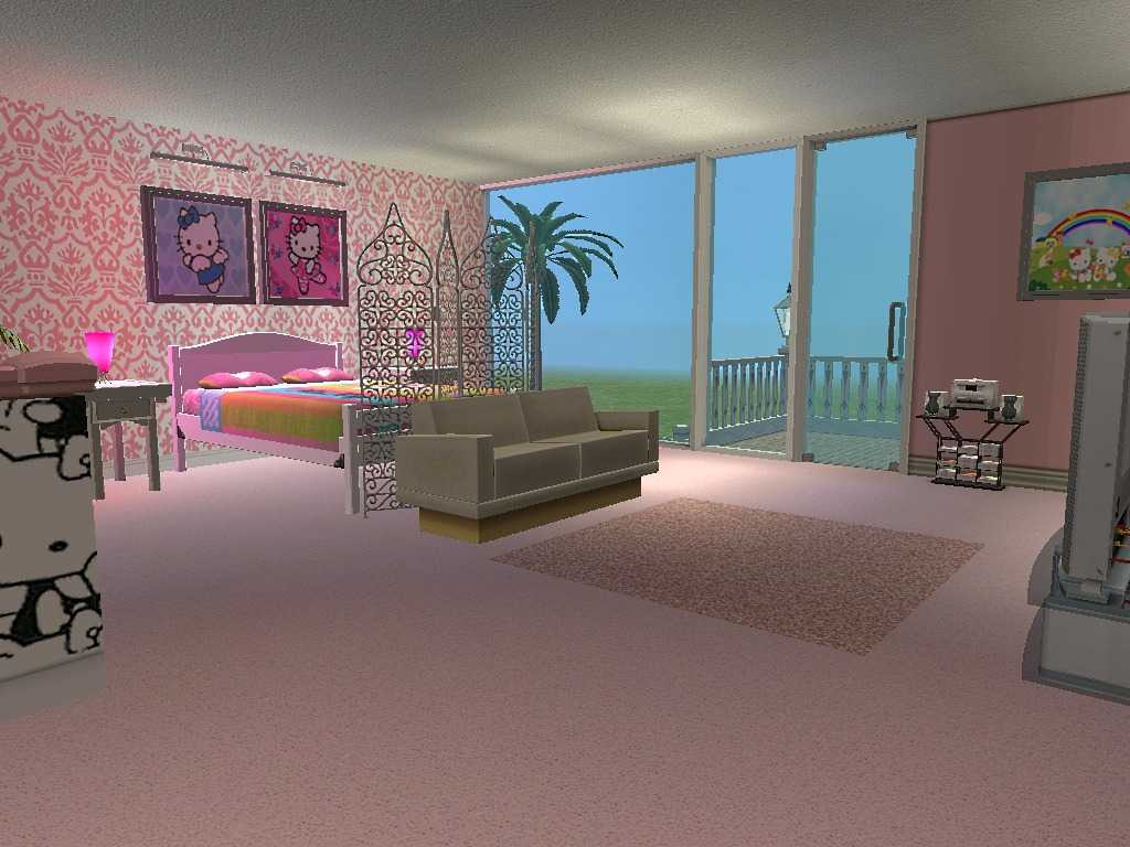 Sims 4 Hello Kitty Bed - HD Wallpaper 