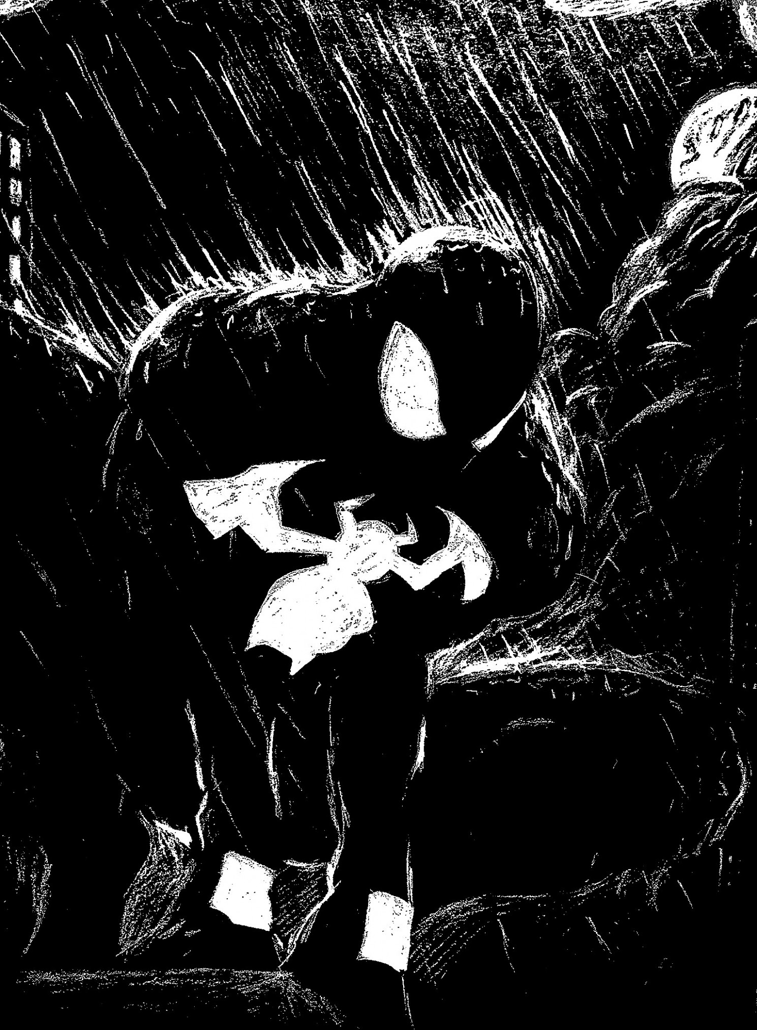 Black Suit Spiderman By /u/gavdoesstuff [1536x2088 - Spiderman Wallpaper  Black And White - 1489x2025 Wallpaper 