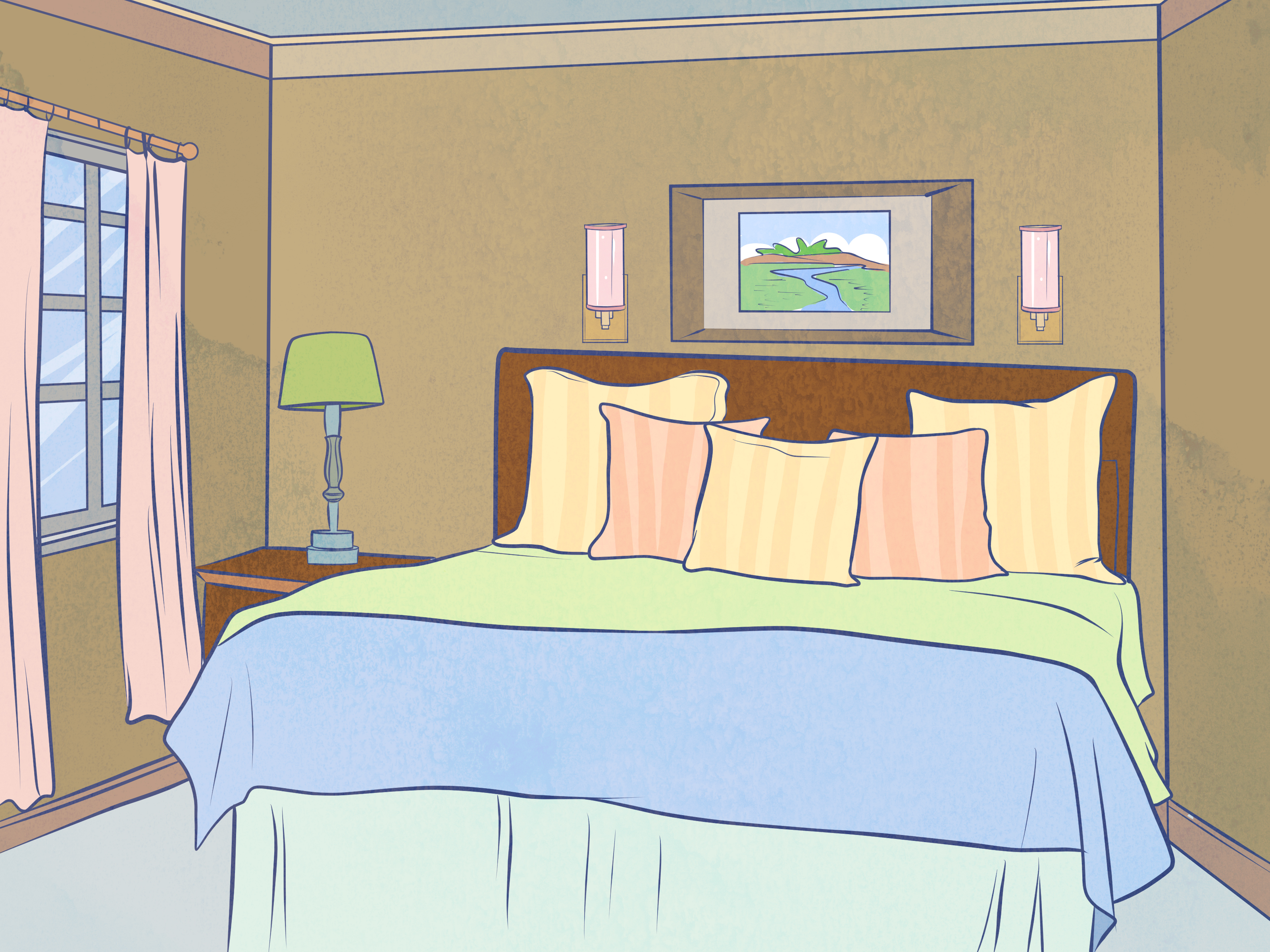 Gambar Berjudul Decorate A Small Room Which Has A Large - Cara Menata Kamar Sempit Dengan Kasur Besar - HD Wallpaper 