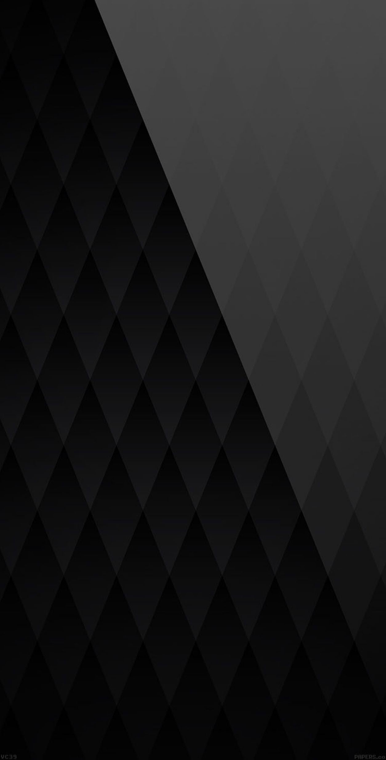 1255x2471, Black, Gloss, Dark, Wallpaper, Galaxy, Clean, - Black Diamond Pattern - HD Wallpaper 