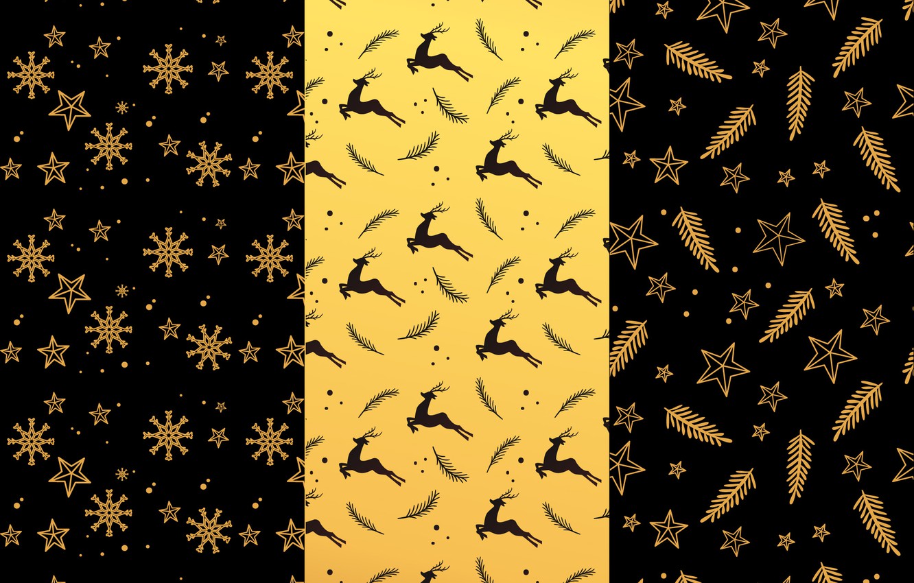Photo Wallpaper Background, Gold, Black, Christmas - Motif - HD Wallpaper 