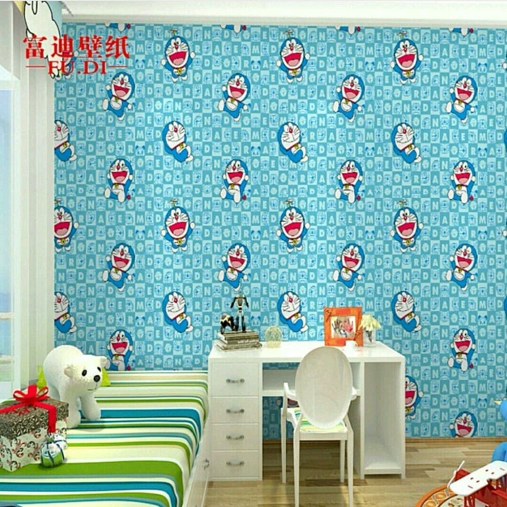 Wallpaper Sticker Doraemon - Stiker Wallpaper Doraemon - HD Wallpaper 